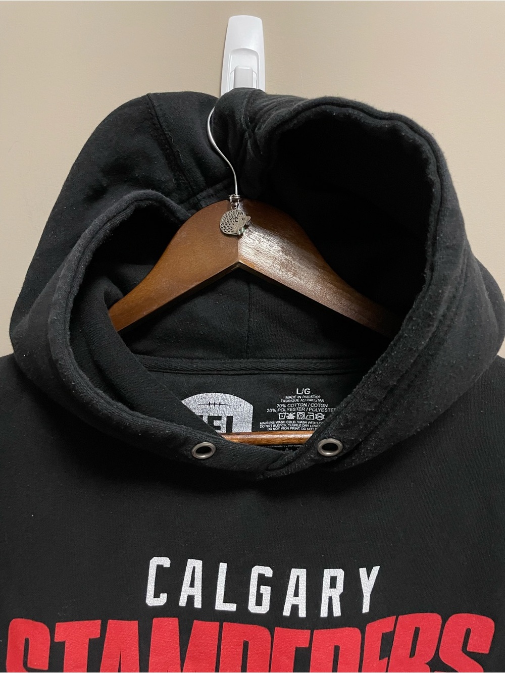 Calgary Stampeders Black Hoodie Men’s Large - Picture 2 of 8